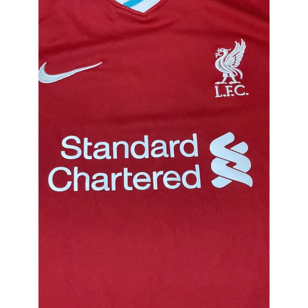 LFC Standard Chartered Liverpool Home Football Jersey Nike Soccer Youth L * Read